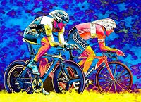 1. Etappe, Einzelzeitfahren Fromentine - Noirmoutier, 19 km
Lance Armstrong Discovery Channel) und Jan Ullrich (Team T-Mobile)